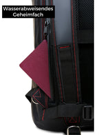 Der JOPAT Rucksack hat ein wasserabweisendes Geheimfach am Rückenpolster für unterwegs und beim Reisen.